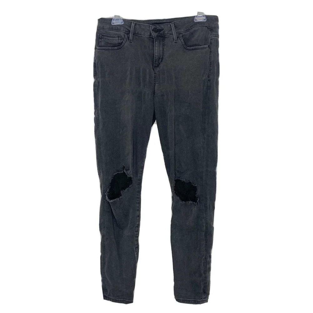 Joes Jeans Flawless The Vixen Ankle Skinny Addie Faded Black Distressed Sz 29 - Picture 1 of 7